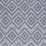 5' X 7' Denim Blue Argyle Indoor Outdoor Area Rug - Homeroots - Flyclothing LLC
