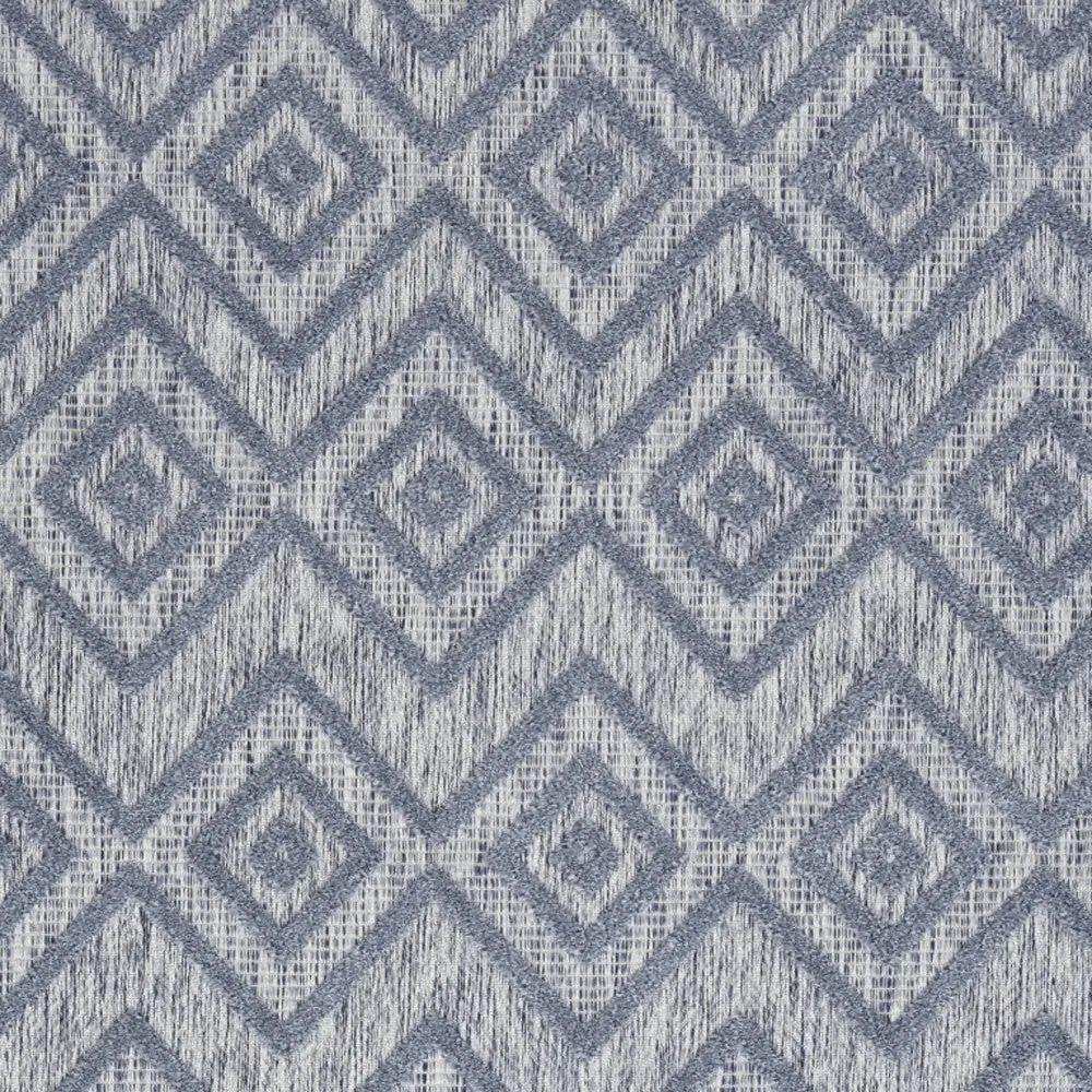 5' X 7' Denim Blue Argyle Indoor Outdoor Area Rug - Homeroots - Flyclothing LLC