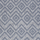 5' X 7' Denim Blue Argyle Indoor Outdoor Area Rug