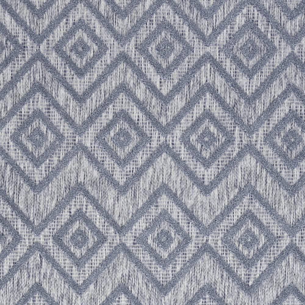 6' X 9' Denim Blue Argyle Indoor Outdoor Area Rug - Homeroots - Flyclothing LLC