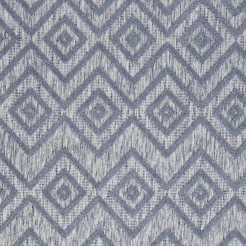 6' X 9' Denim Blue Argyle Indoor Outdoor Area Rug - Homeroots - Flyclothing LLC