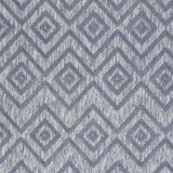 6' X 9' Denim Blue Argyle Indoor Outdoor Area Rug