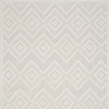 6' X 9' Ivory And White Argyle Indoor Outdoor Area Rug - Homeroots - Flyclothing LLC