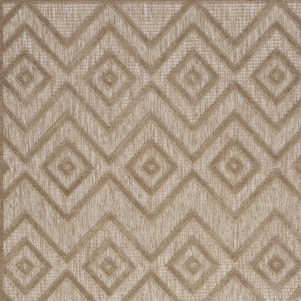 5' X 7' Natural Beige Argyle Indoor Outdoor Area Rug - Homeroots - Flyclothing LLC