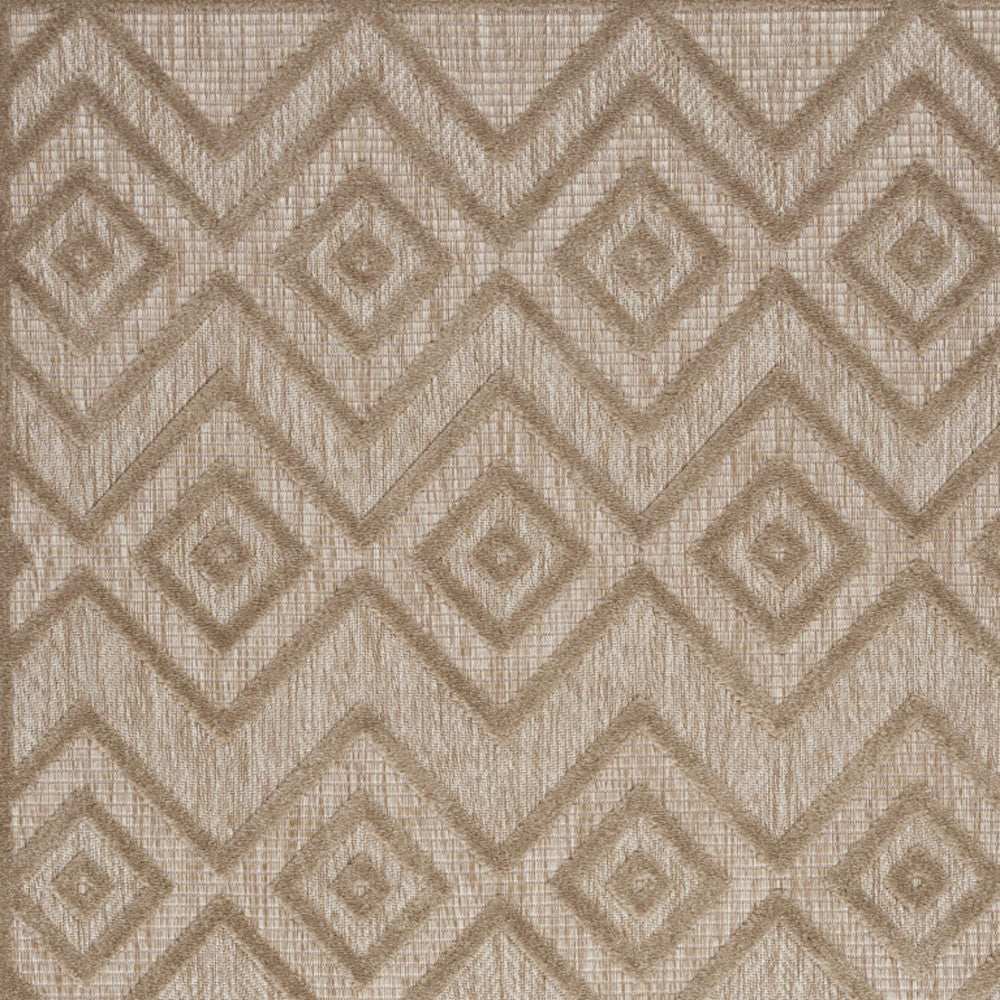 5' X 7' Natural Beige Argyle Indoor Outdoor Area Rug - Homeroots - Flyclothing LLC
