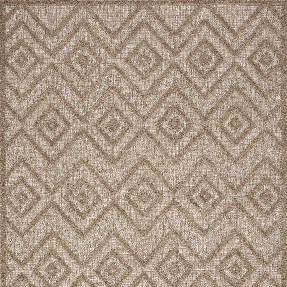 5' X 7' Natural Beige Argyle Indoor Outdoor Area Rug - Homeroots - Flyclothing LLC