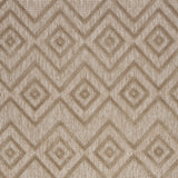 6' X 9' Natural Beige Argyle Indoor Outdoor Area Rug