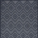 5' X 7' Navy Blue Argyle Indoor Outdoor Area Rug - Homeroots - Flyclothing LLC
