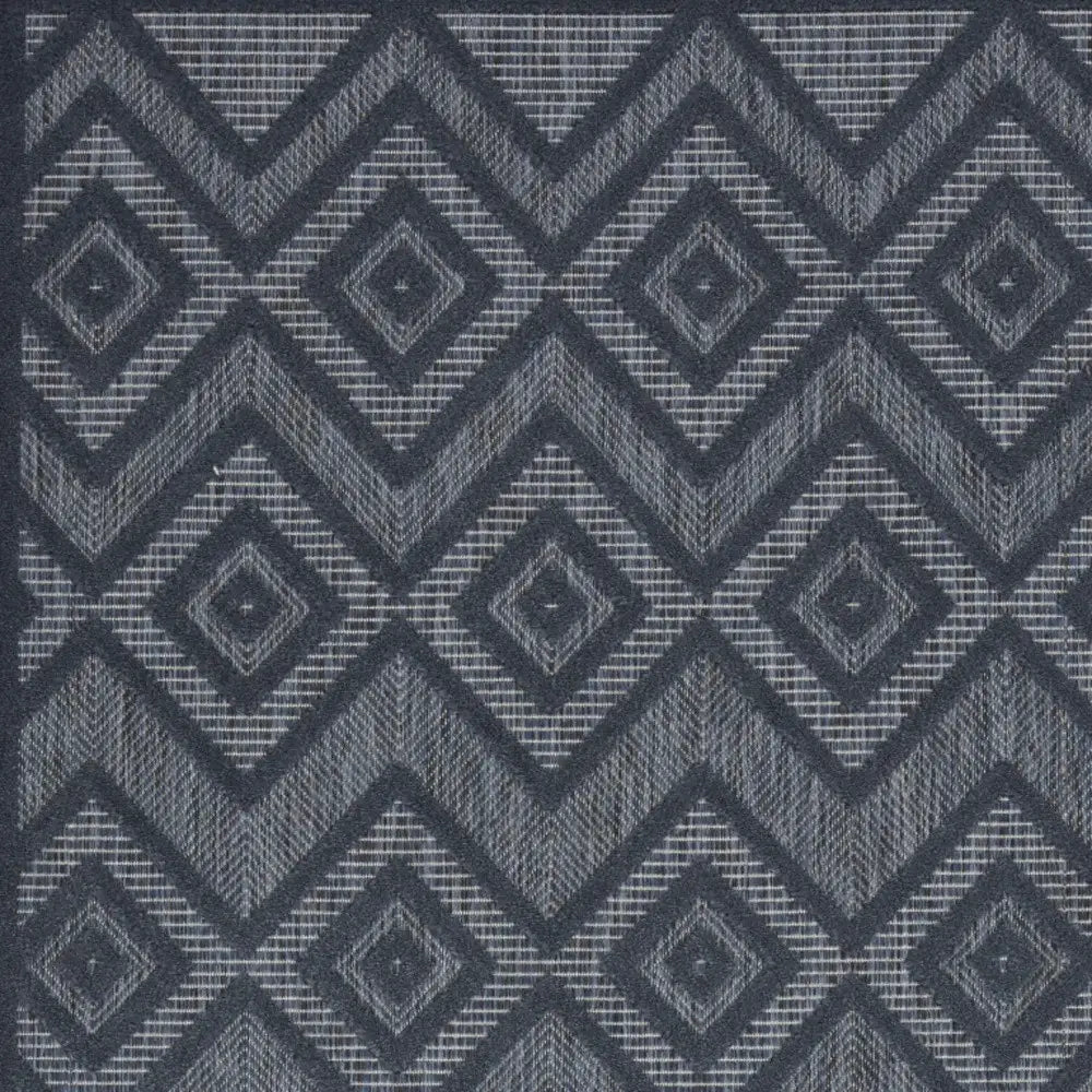 6' X 9' Navy Blue Argyle Indoor Outdoor Area Rug - Homeroots - Flyclothing LLC
