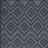 6' X 9' Navy Blue Argyle Indoor Outdoor Area Rug - Homeroots - Flyclothing LLC