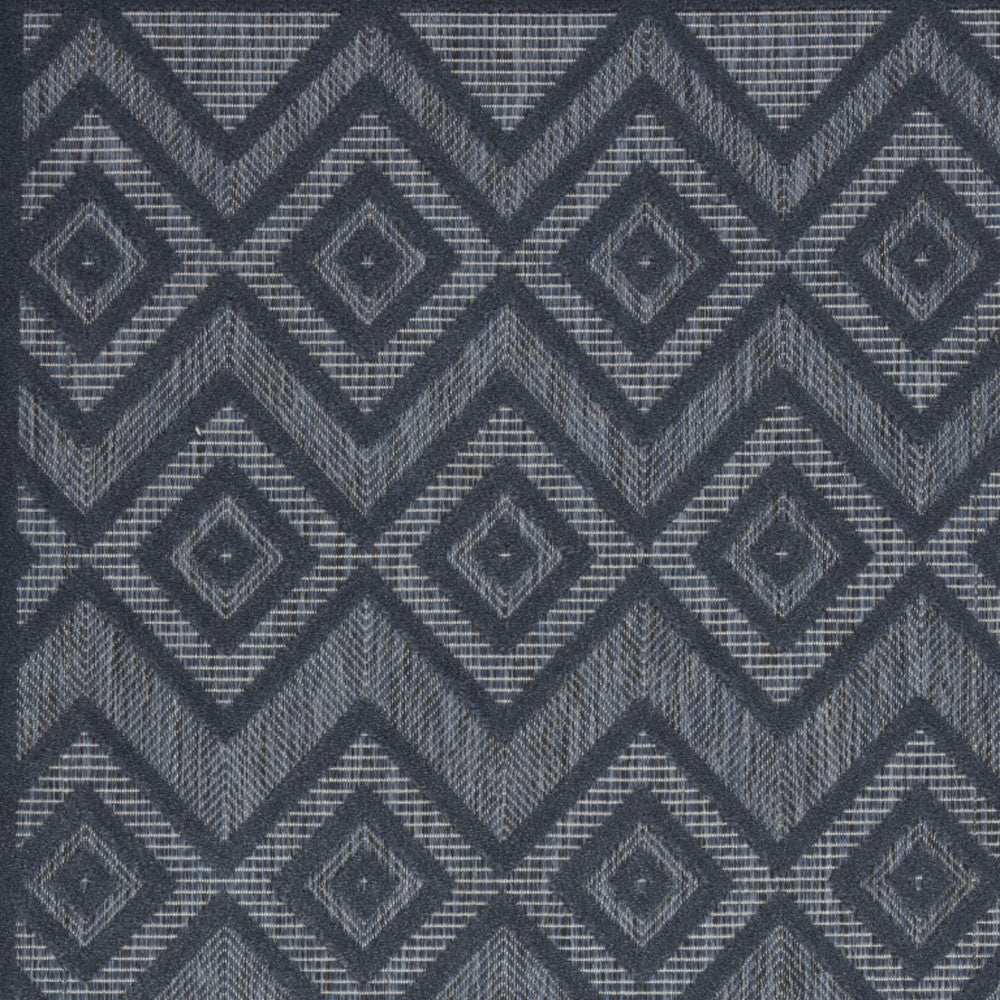 6' X 9' Navy Blue Argyle Indoor Outdoor Area Rug - Homeroots - Flyclothing LLC