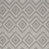 5' X 7' Silver Grey Argyle Indoor Outdoor Area Rug - Homeroots - Flyclothing LLC