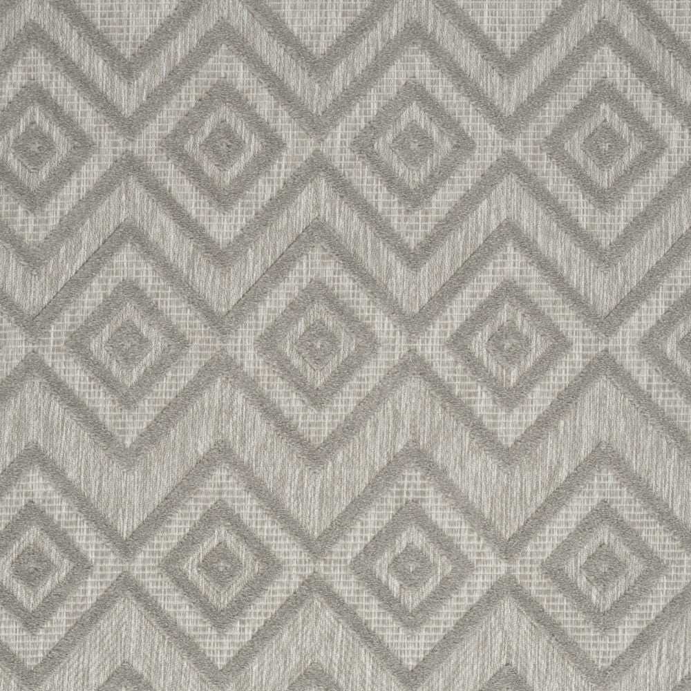 5' X 7' Silver Grey Argyle Indoor Outdoor Area Rug - Homeroots - Flyclothing LLC