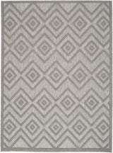 6' X 9' Silver Grey Argyle Indoor Outdoor Area Rug - Homeroots - Flyclothing LLC