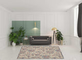 8' X 10' Beige Floral Distressed Washable Area Rug - Homeroots - Flyclothing LLC