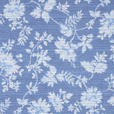 8' X 10' Blue Floral Distressed Washable Area Rug - Homeroots - Flyclothing LLC
