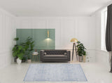 8' X 10' Slate Damask Distressed Washable Area Rug - Homeroots - Flyclothing LLC