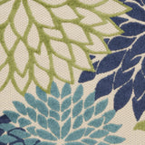 3' X 5' Cream And Blue Floral Non Skid Indoor Outdoor Area Rug - Homeroots - Flyclothing LLC