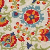 3' X 5' Orange And Red Toile Non Skid Indoor Outdoor Area Rug - Homeroots