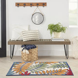 3' X 5' Orange And Red Floral Non Skid Indoor Outdoor Area Rug - Homeroots - Flyclothing LLC