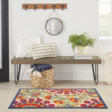 3' X 5' Red Toile Non Skid Indoor Outdoor Area Rug - Homeroots - Flyclothing LLC