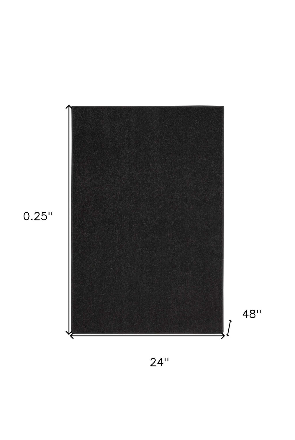 2' X 4' Black Non Skid Indoor Outdoor Runner Rug - Homeroots - Flyclothing LLC