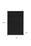 2' X 4' Black Non Skid Indoor Outdoor Runner Rug - Homeroots - Flyclothing LLC