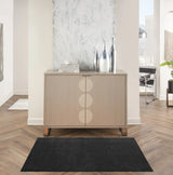 3' X 5' Black Stain Resistant Indoor Outdoor Area Rug - Homeroots - Flyclothing LLC