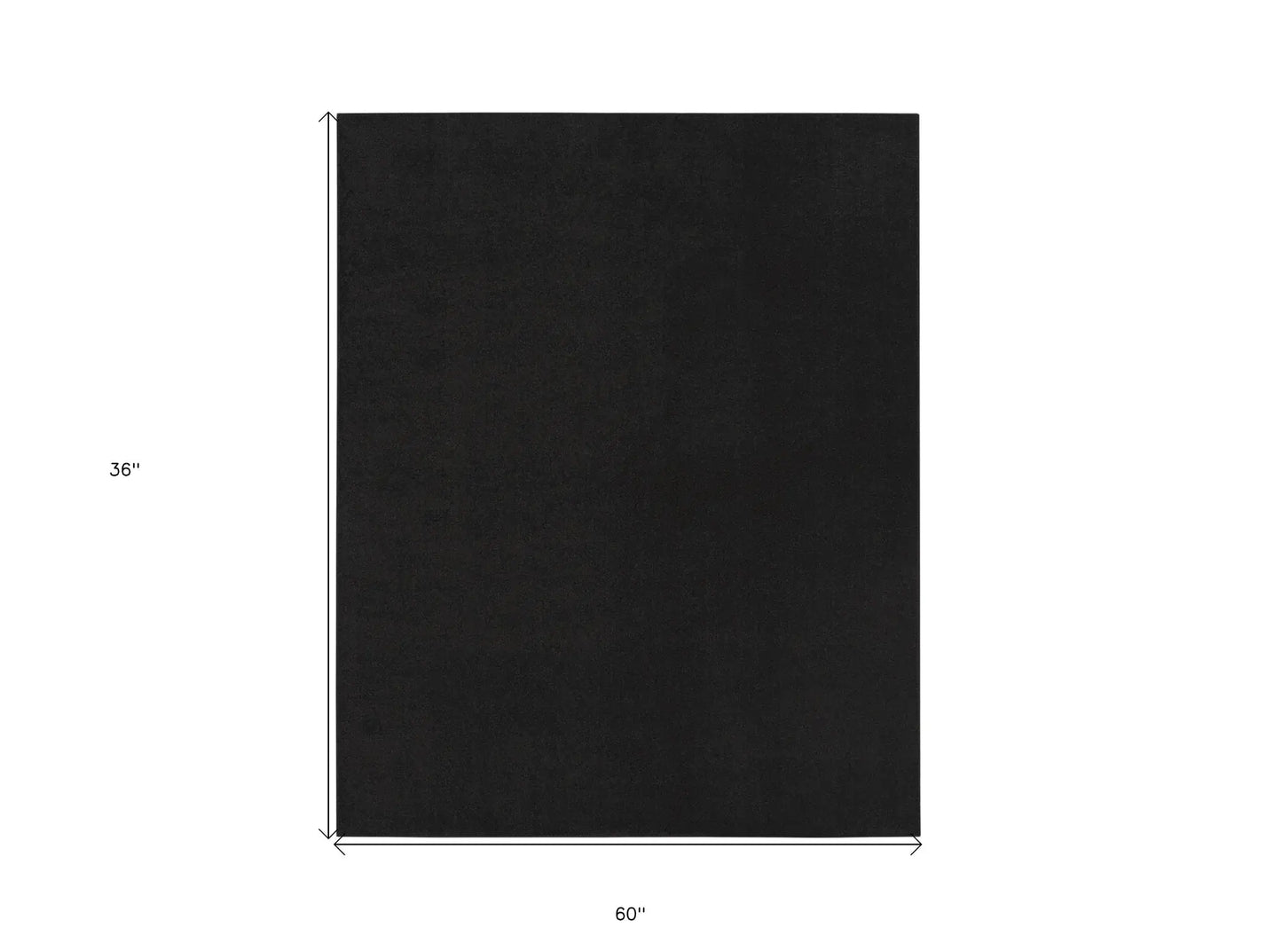 3' X 5' Black Stain Resistant Indoor Outdoor Area Rug - Homeroots - Flyclothing LLC