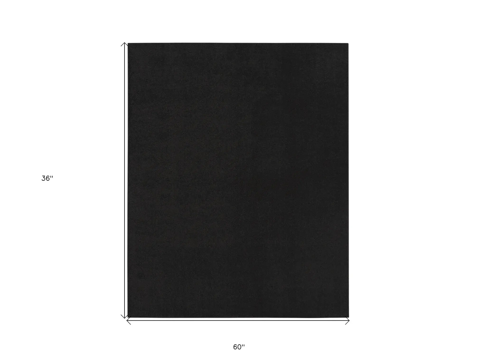 3' X 5' Black Stain Resistant Indoor Outdoor Area Rug - Homeroots - Flyclothing LLC