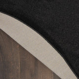 4' X 4' Black Round Non Skid Indoor Outdoor Area Rug - Homeroots - Flyclothing LLC