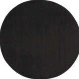 4' X 4' Black Round Non Skid Indoor Outdoor Area Rug - Homeroots