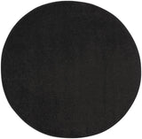 4' X 4' Black Round Non Skid Indoor Outdoor Area Rug - Homeroots - Flyclothing LLC