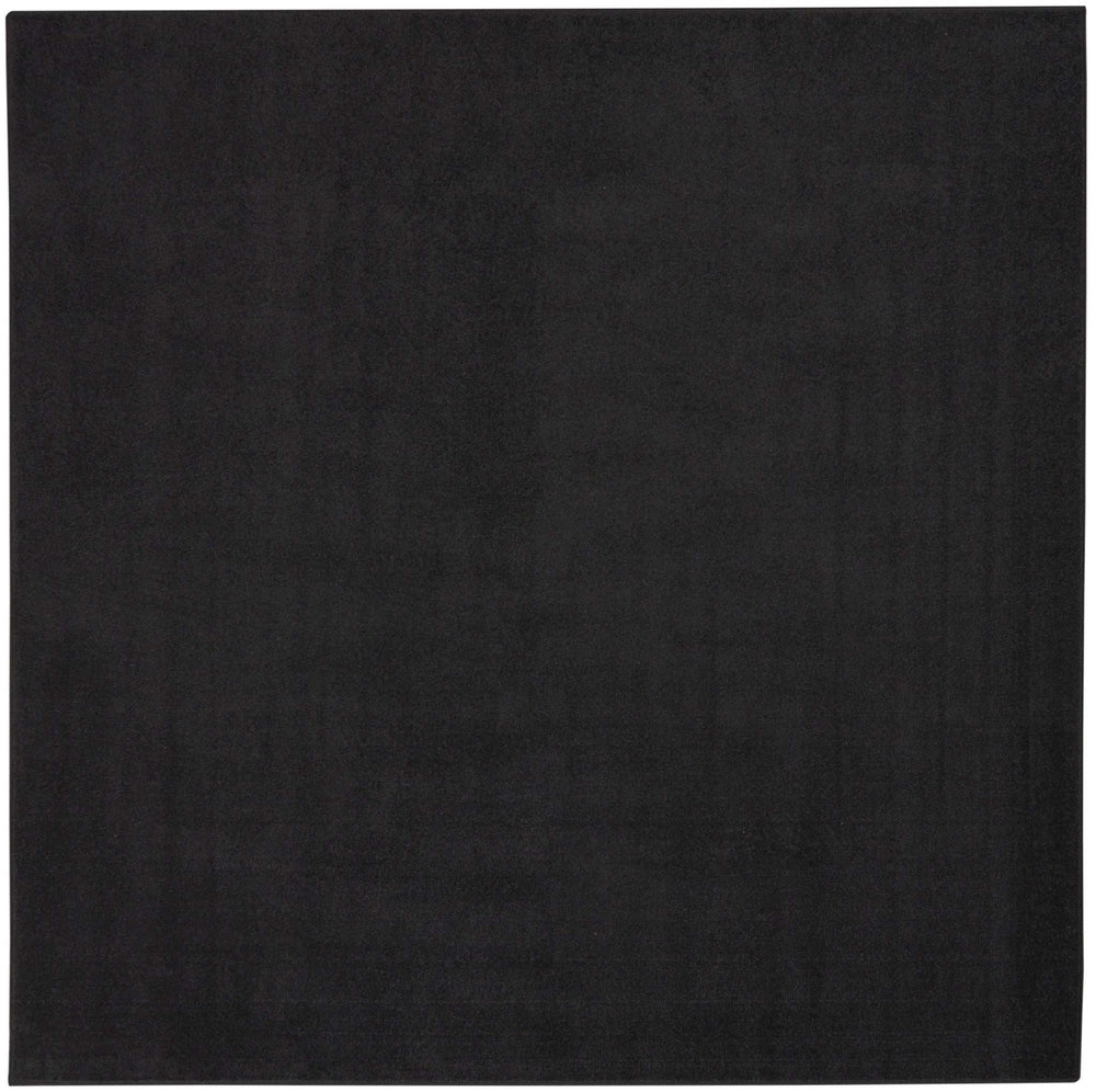5' X 5' Black Square Non Skid Indoor Outdoor Area Rug - Homeroots - Flyclothing LLC