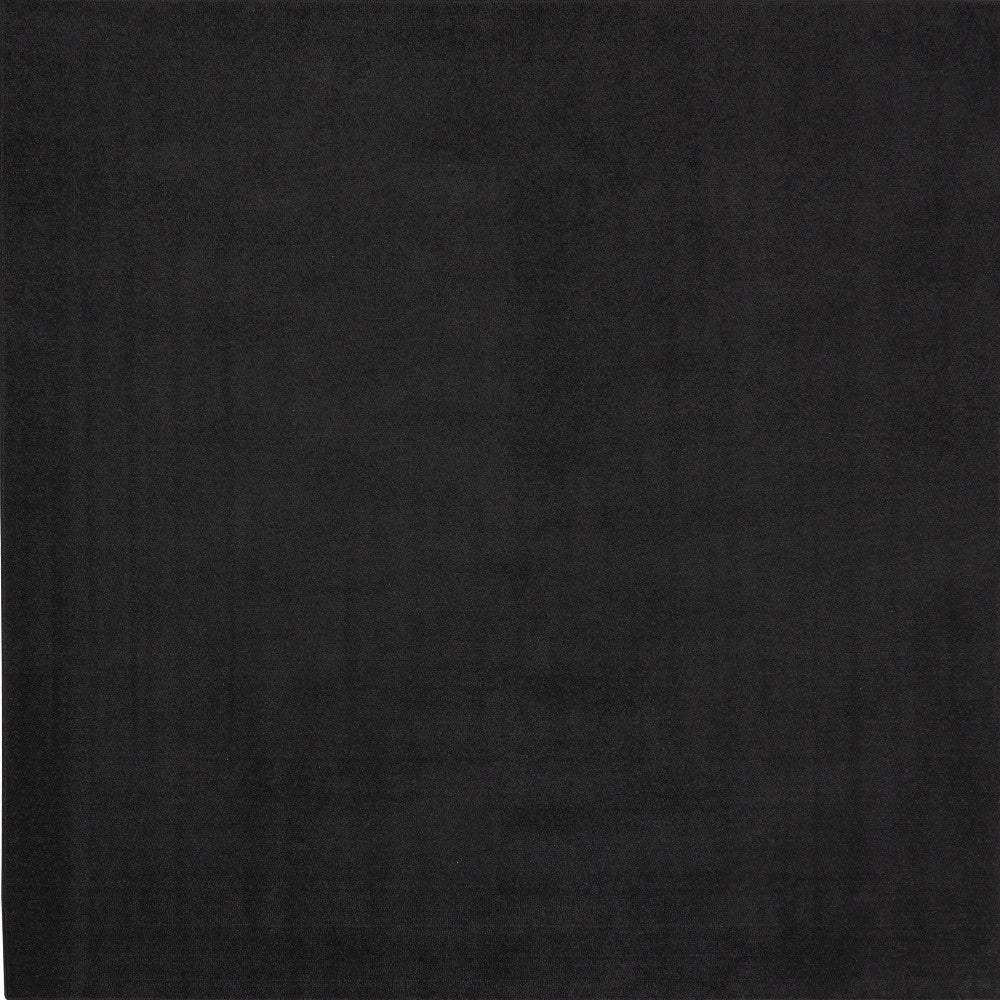 5' X 5' Black Square Non Skid Indoor Outdoor Area Rug - Homeroots - Flyclothing LLC