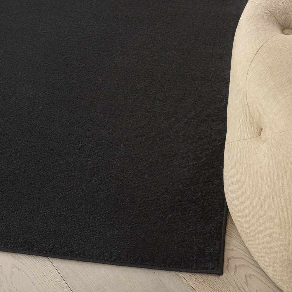 5' X 5' Black Square Non Skid Indoor Outdoor Area Rug - Homeroots - Flyclothing LLC