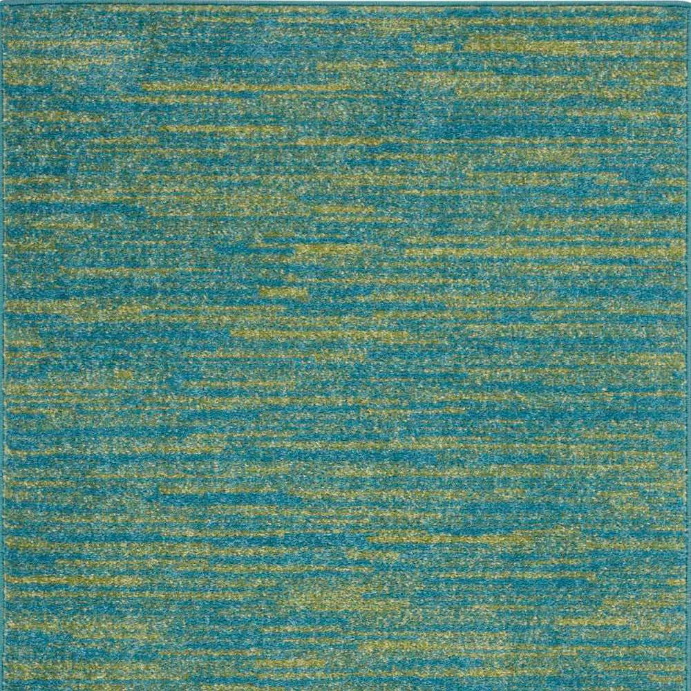 2' X 4' Blue And Green Striped Non Skid Indoor Outdoor Runner Rug - Homeroots - Flyclothing LLC