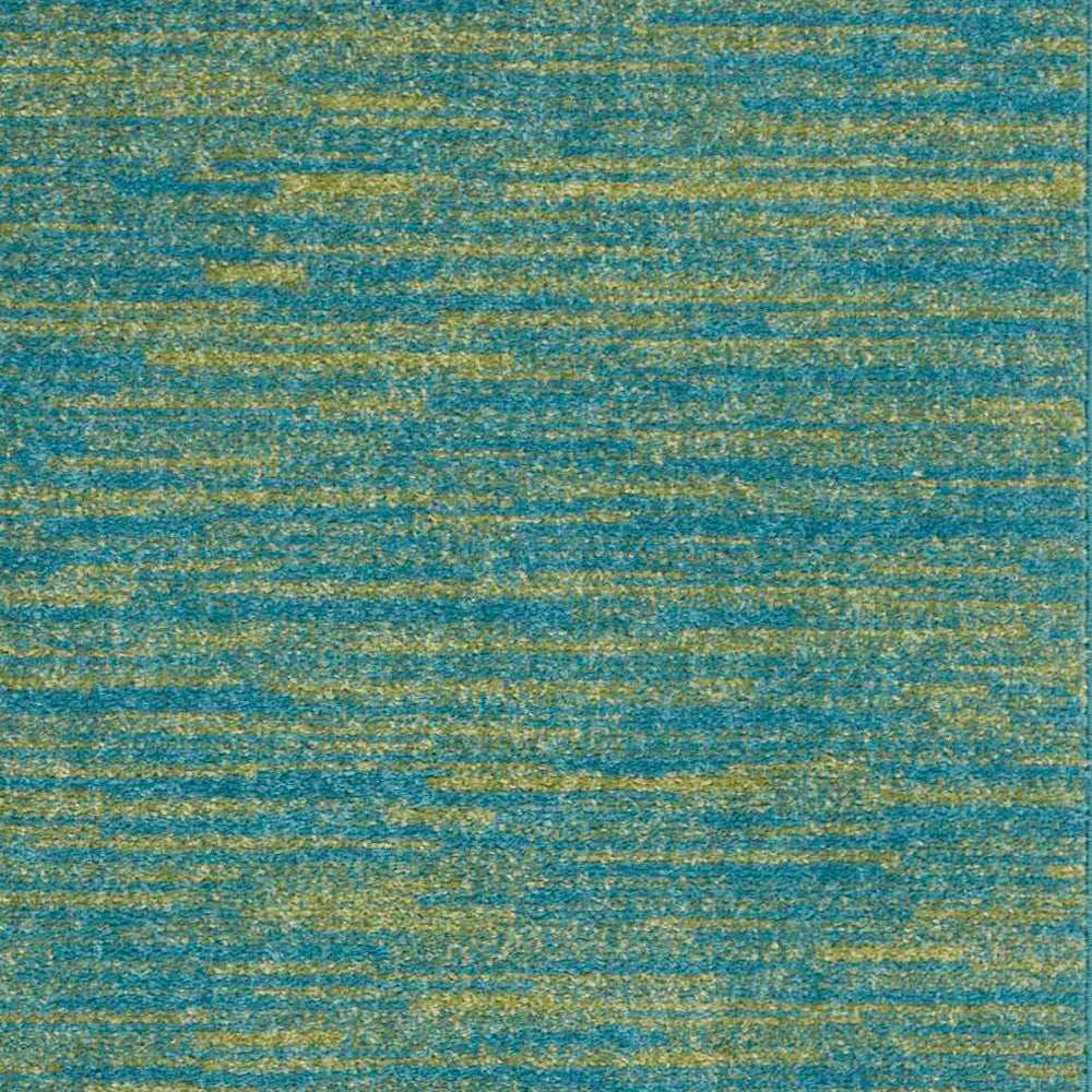 2' X 4' Blue And Green Striped Non Skid Indoor Outdoor Runner Rug - Homeroots - Flyclothing LLC
