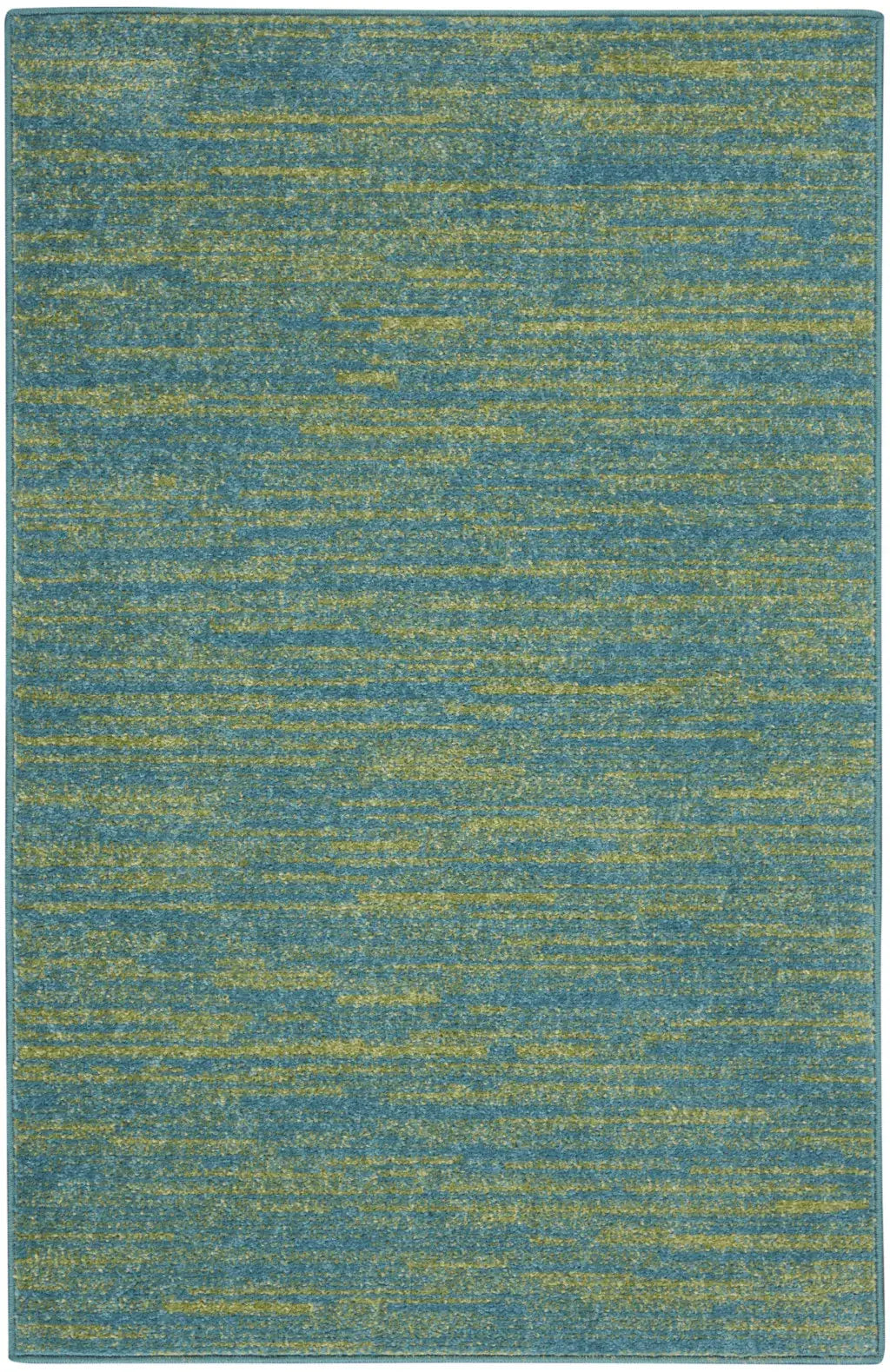 2' X 4' Blue And Green Striped Non Skid Indoor Outdoor Runner Rug - Homeroots - Flyclothing LLC