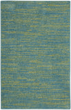 2' X 4' Blue And Green Striped Non Skid Indoor Outdoor Runner Rug - Homeroots