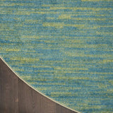 4' Blue And Green Round Striped Non Skid Indoor Outdoor Area Rug - Homeroots - Flyclothing LLC