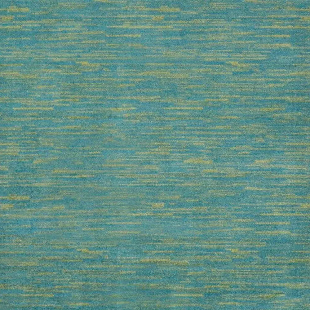 5' X 5' Blue And Green Square Striped Non Skid Indoor Outdoor Area Rug - Homeroots - Flyclothing LLC