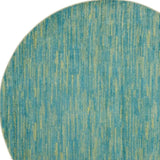 6' X 6' Blue And Green Round Striped Non Skid Indoor Outdoor Area Rug - Homeroots - Flyclothing LLC