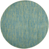 6' X 6' Blue And Green Round Striped Non Skid Indoor Outdoor Area Rug - Homeroots - Flyclothing LLC