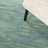 6' X 6' Blue And Green Round Striped Non Skid Indoor Outdoor Area Rug - Homeroots - Flyclothing LLC