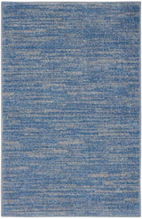 2' X 4' Blue And Grey Striped Non Skid Indoor Outdoor Runner Rug - Homeroots - Flyclothing LLC