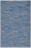 2' X 4' Blue And Grey Striped Non Skid Indoor Outdoor Runner Rug - Homeroots