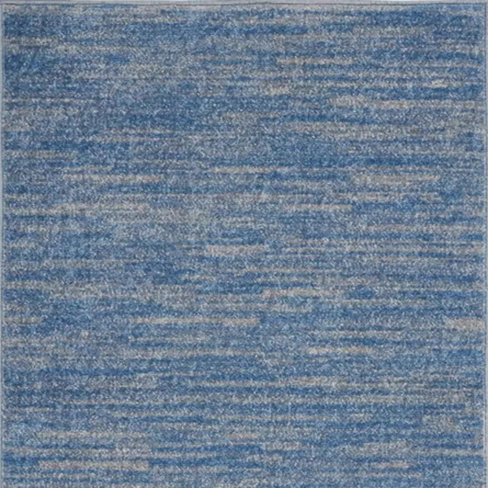 2' X 4' Blue And Grey Striped Non Skid Indoor Outdoor Runner Rug - Homeroots - Flyclothing LLC