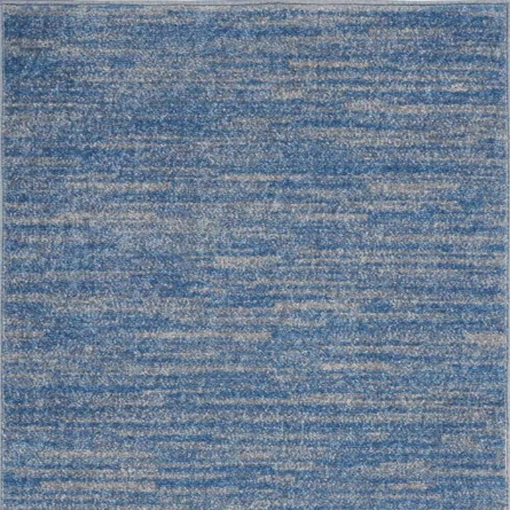2' X 4' Blue And Grey Striped Non Skid Indoor Outdoor Runner Rug - Homeroots - Flyclothing LLC