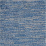 2' X 4' Blue And Grey Striped Non Skid Indoor Outdoor Runner Rug - Homeroots